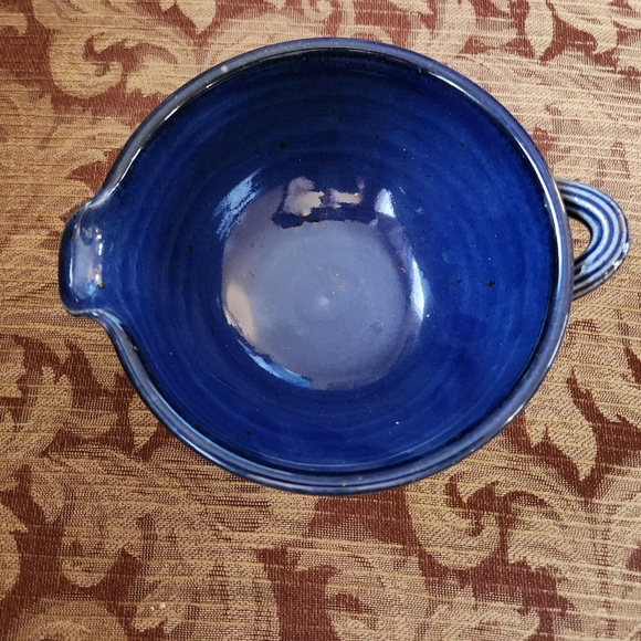 Deep Blue Ceramic Mixing Bowl - Picture 2 of 9